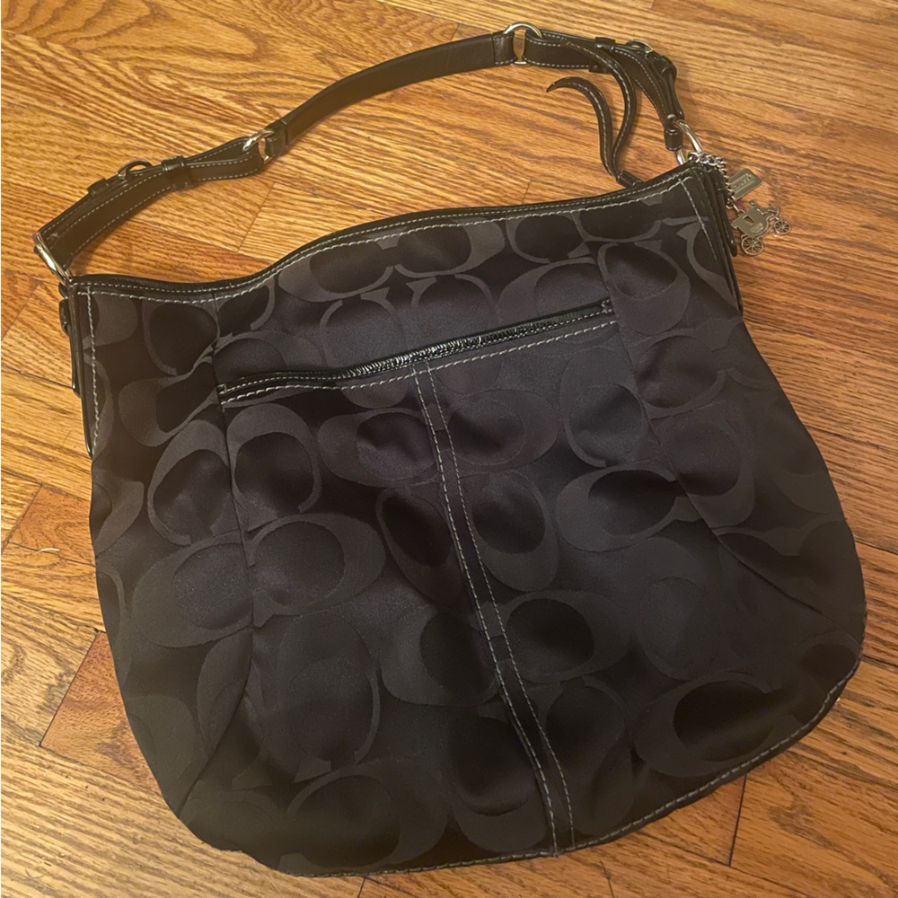 Coach Black Signature Shoulder Bag